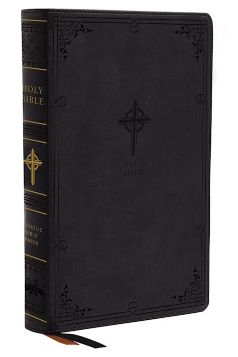 NABRE Catholic Bible/Large Print (Comfort Print)-Black Leathersoft Holy ...