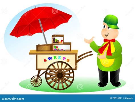 Vendor Selling Sweets Cdr Vector Stock Vector Illustration Of