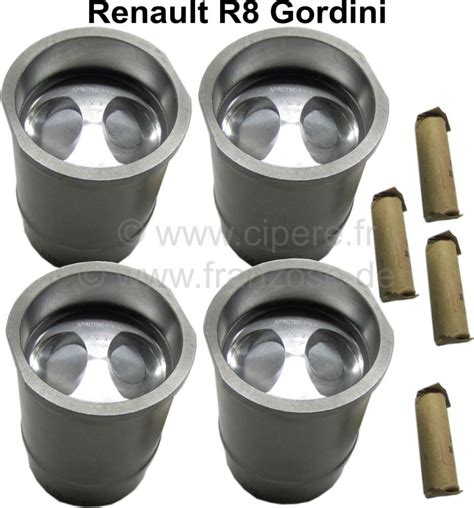 pistons et chemises Renault R8 Gordini moteur 812 1296cm3 alésage