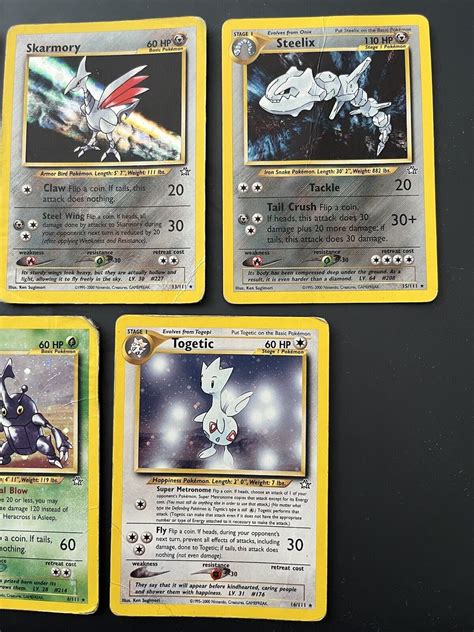 Pok Mon Neo Genesis Holo Bundle Vintage Wotc Slowking Steelix Togetic