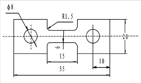 Schematic Diagram Of Tensile Specimen Dimension Unit Mm Download Scientific Diagram