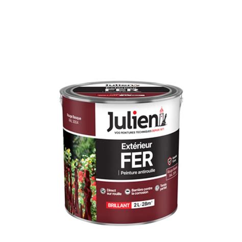 Peinture Fer Antirouille Rouge Basque Ral 3004 Brillant 2 L Julien