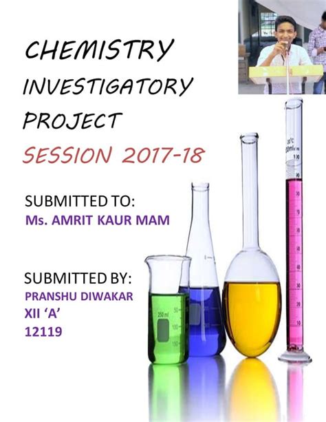 Class 12 Chemistry Investigatory Project Work Practical Determination