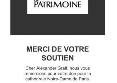 Brief an Präsident Macron Spenden für Notre Dame de Paris Letter to