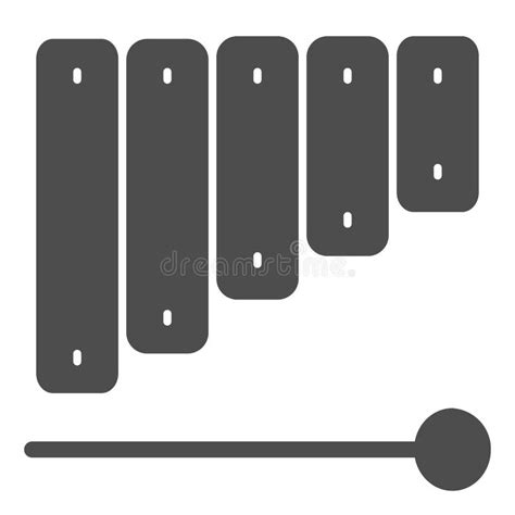 Xylophone Toy Line And Glyph Icon Musical Instrument Vector