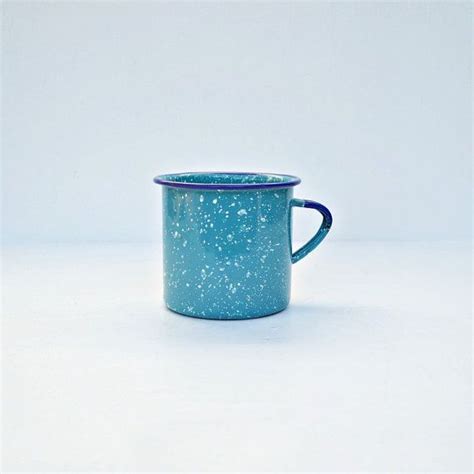 Blue Speckled Enamel Mug Vintage Metal Mug Camping Fathers Day Etsy