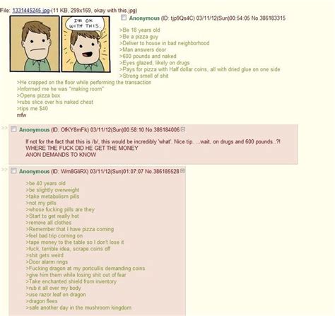 Anon Orders Pizza R Greentext Greentext Stories Know Your Meme