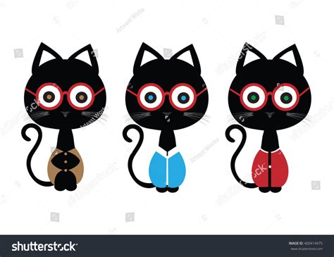 Set Cute Cats Vector Form Stock Vector Royalty Free 400414975