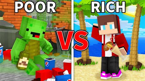 Mikey POOR VACATION Vs JJ RICH VACATION In Minecraft Maizen YouTube