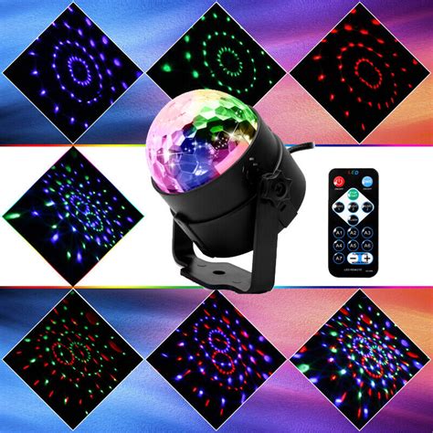 2X LED RGB Discokugel Lichteffekt Bühnenlicht Party Lampe Hochzeit