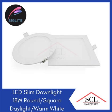 W Biglite Led Slim Downlight Slim Recessed Pinlight Round Square