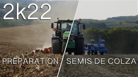 Préparation des terres semis de colza semence en 11 rangs FULL John