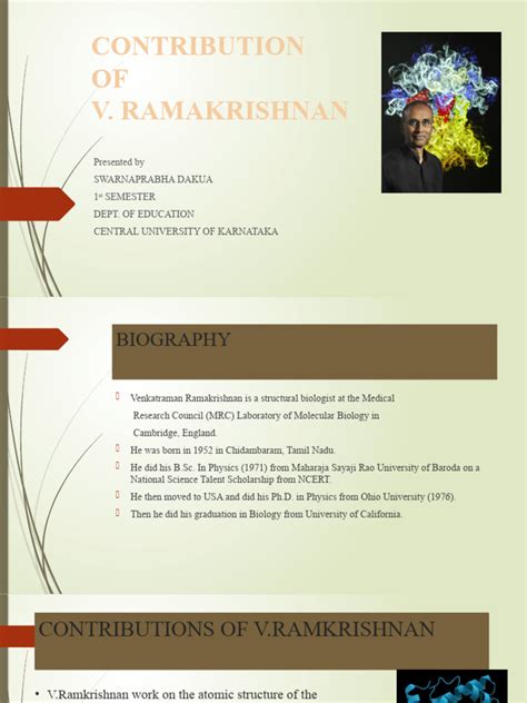 Venkatraman Ramkrishnan | PDF