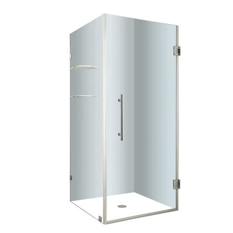 Aston Avalux 48 Inch X 30 Inch X 72 Inch Frameless Shower Stall In Chrome The Home Depot Canada