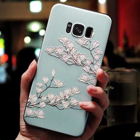 3d Flower Embossed Case For Samsung Phones Galaxy Phone Cases Flower