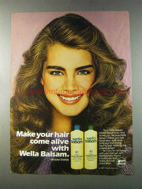 1981 Wella Balsam Conditioner Ad Brooke Shields