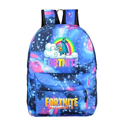 Galaxy Space Game Fortnite Printed Backpack Canvas School Bags Aboxnz