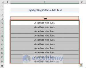 How To Add Text To Multiple Cells In Excel Easy Methods