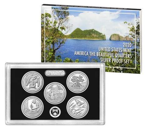 X Cents America The Beautiful Quarters Silver Proof Set Usa Silber