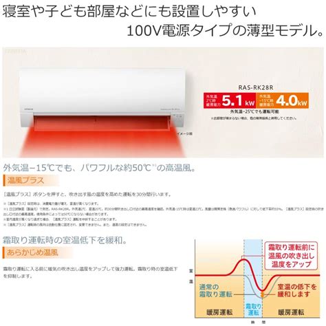 【楽天市場】廃番【地域に拠りあす楽 在庫あり】 日立《ras Rk28r W》 Ras Rk28r W Rac Rk28r 10畳