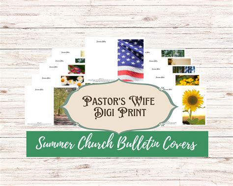 Digital Summer Church Bulletin Covers Bulletins - Etsy