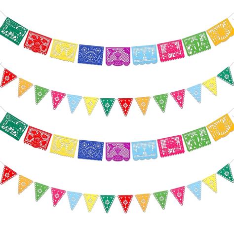 Qpout Mexican Themed Felt Banners Felt Dia De Los Muertos Garland