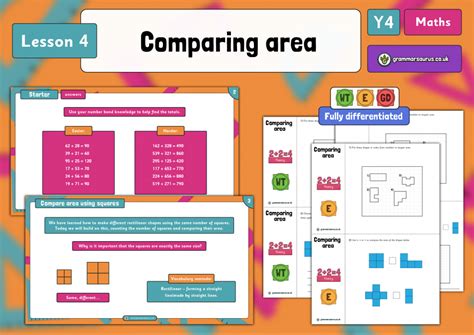 Year 4 Area Comparing Area Lesson 4 Grammarsaurus