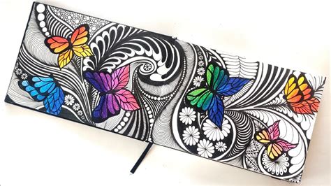 Butterfly Zentangle Art Zentangle Doodle Art Zendoodle Youtube