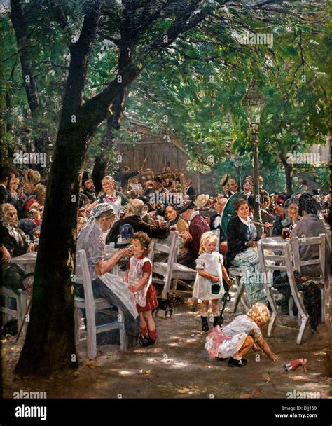 Munich Beer Garden 1884 Max Liebermann 1847 1935 German Germany Stock