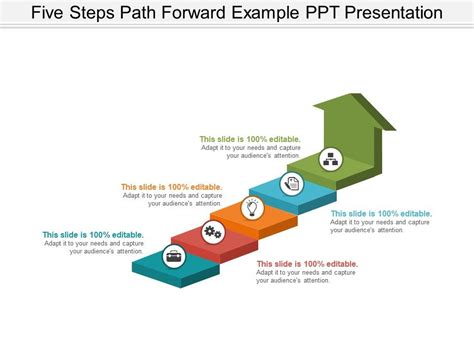 Five Steps Path Forward Example Ppt Presentation Powerpoint Templates