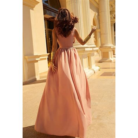 Dusted Pink Gown With Glitter