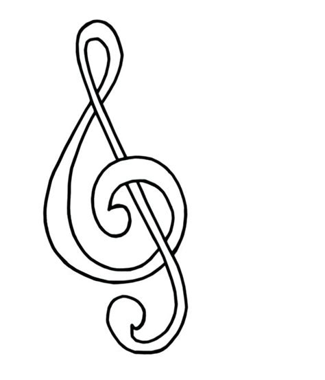 Treble Clef Drawing Free Download On Clipartmag