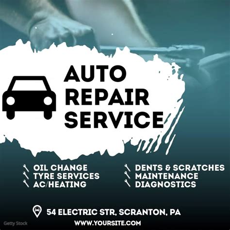 Auto Repair Service Video Ad Template Postermywall