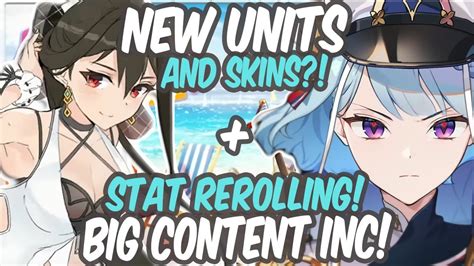 MASSIVE UPDATE New Units Skins Stat Rerolling MORE Epic Seven