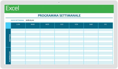 Modelli Di Pianificazione Settimanale Gratuiti Per Excel Smartsheet