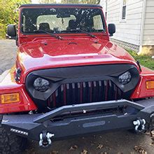 Amazon DIBON AUTO Matte Black Grille For Jeep Wrangler TJ