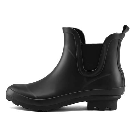 Matte Black Short Rain Boots Store