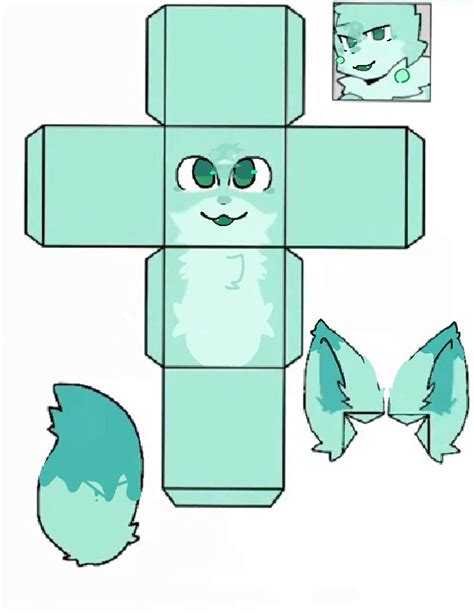 Paper Cube Kaiju Paper Doll Template