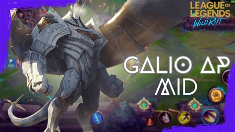 GALIO AP NO MID AINDA É VIÁVEL WILD RIFT YouTube