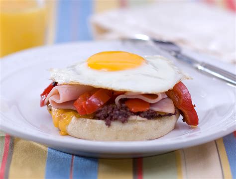 Open Faced Egg Sandwich With Olives And Peppers Jeffs Garden Foods