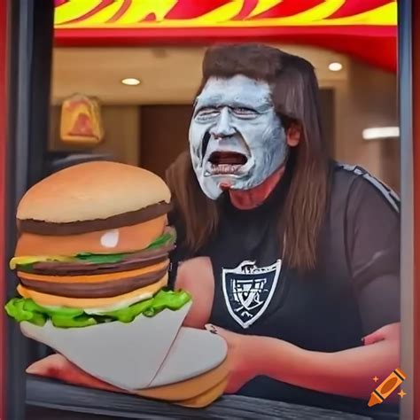 Humorous Image Of A Crying Las Vegas Raiders Fan At A Mcdonalds Window