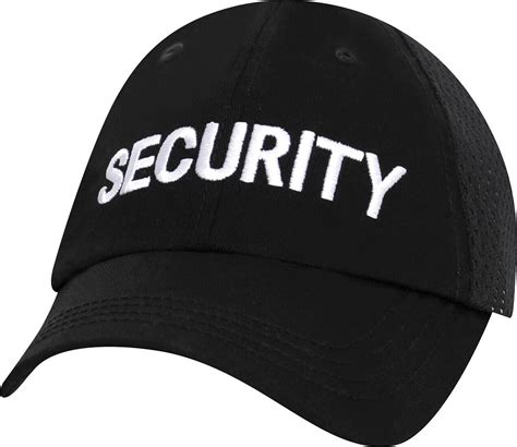 Black Security Mesh Back Hat Tactical Guard Officer Lightweight