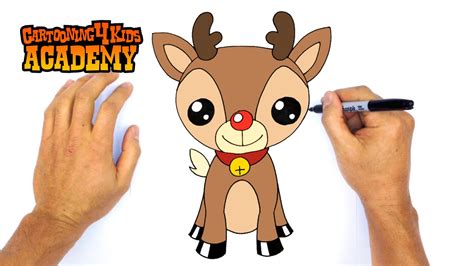 How To Draw Rudolph Christmas Art Lesson YouTube