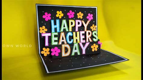 Diy Teachers Day Card Handmade Teachers Day Pop Up Card Making Idea