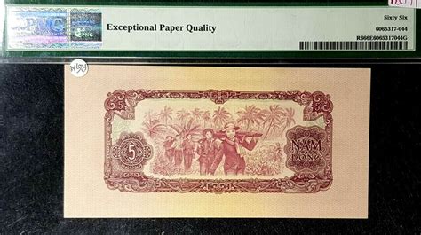 Pmg Gem Epq Unc Vietnam Dong Banknote Rare Free B Note