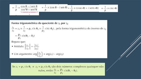 NÚMEROS COMPLEXOS NA FORMA TRIGONOMÉTRICA ppt carregar