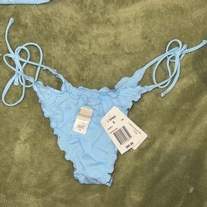 L Space Swim New Light Blue L Space Ruffle Bikini Top And Bottom Set Size Sm Poshmark