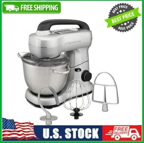 Hamilton Beach Electric Stand Mixer With 4 Quart Stainless Bowl 7