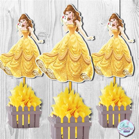 Disney Princess Belle Cake Topper Princess Belle Centerpiece Etsy