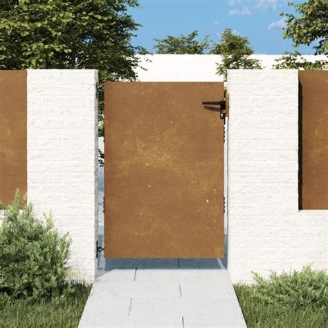 Zerodis Portail De Jardin X Cm Acier Corten Jr Cdiscount